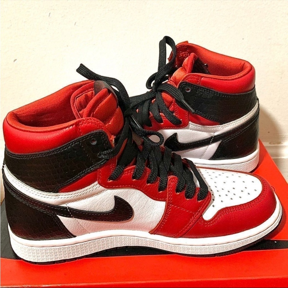 Nike Red and Black High-Top Sneakers